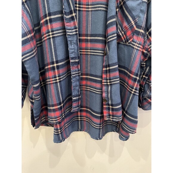 Urban Outfitters BDG Brendan Drapey Flannel Plaid Button Shirt Sz SP - Picture 5 of 8